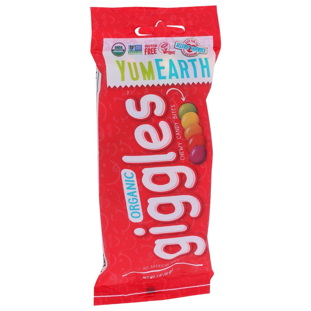 YumEarth Organic Giggles Chewy Candy Bites, 2 Ounce -- 12 per case