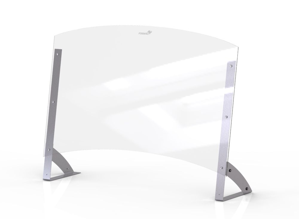 Rosseto Avant Guarde Shield Plus Serve 48 Inch Clear Buffet Sneeze Guard With 8.5 Inch Tall Pass Through, 48 X 12.5 X 35.7 Inch