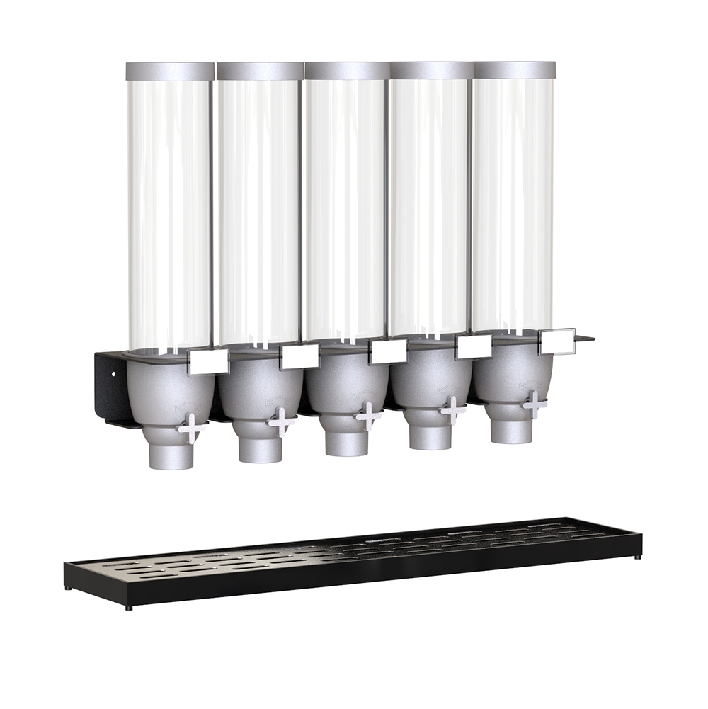 Rosseto Modulite EZ-SERV Five Container Kit for MC Base Modulite Cart Frame, 1.3 Gallon