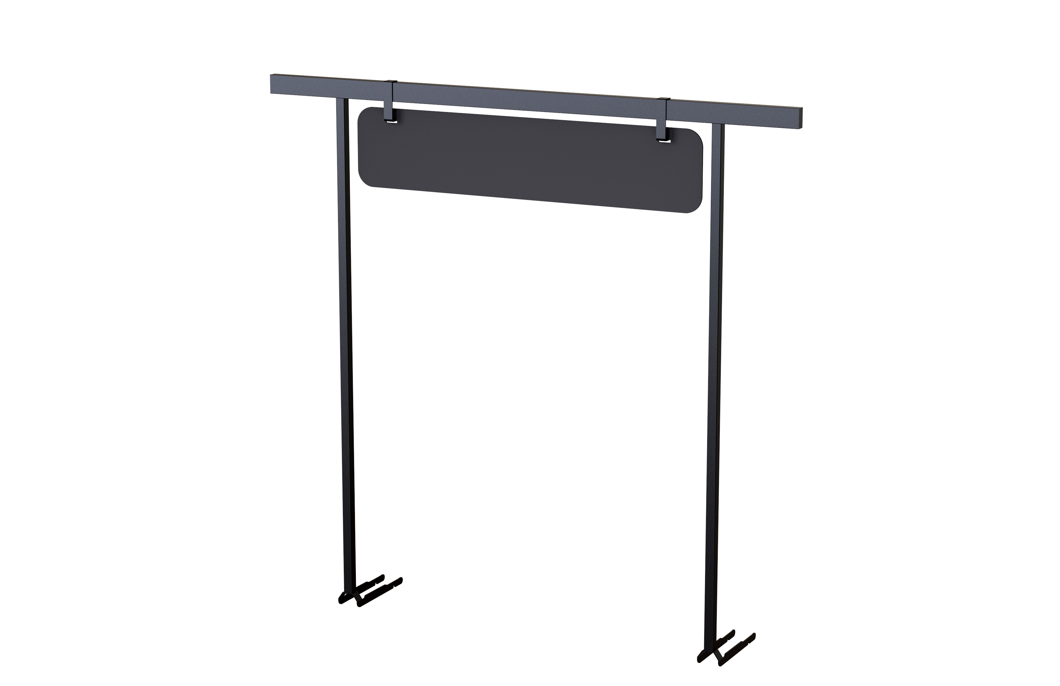 Rosseto Modulite Chalkboard Sign with Black Display Frame Kit, 58.5 × 9.9 × 56.7 inch