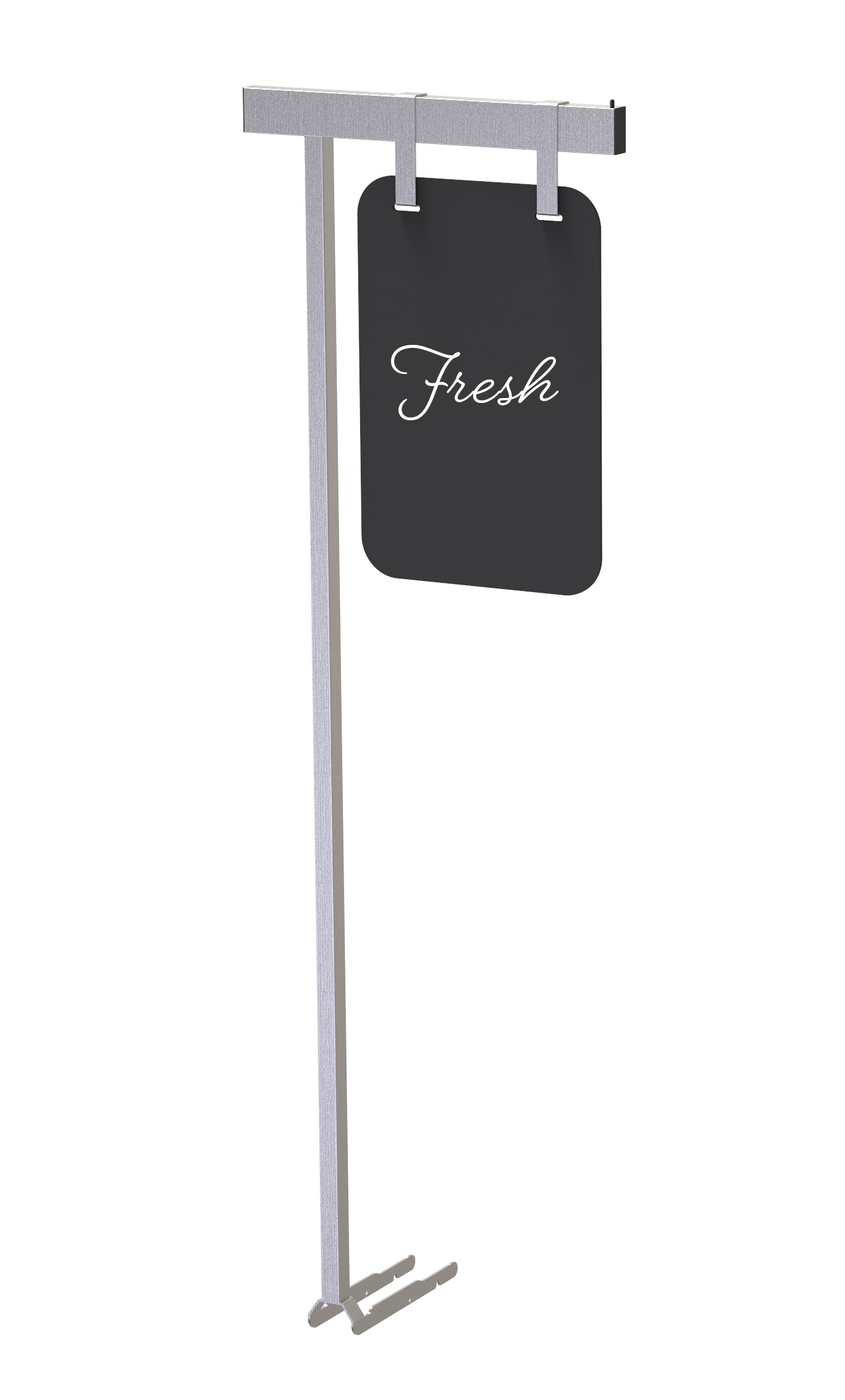 Rosseto Modulite Chalkboard Sign with 4.5 feet Stainless Steel Display Arm, 10.1 × 2.4 × 56.7 inch