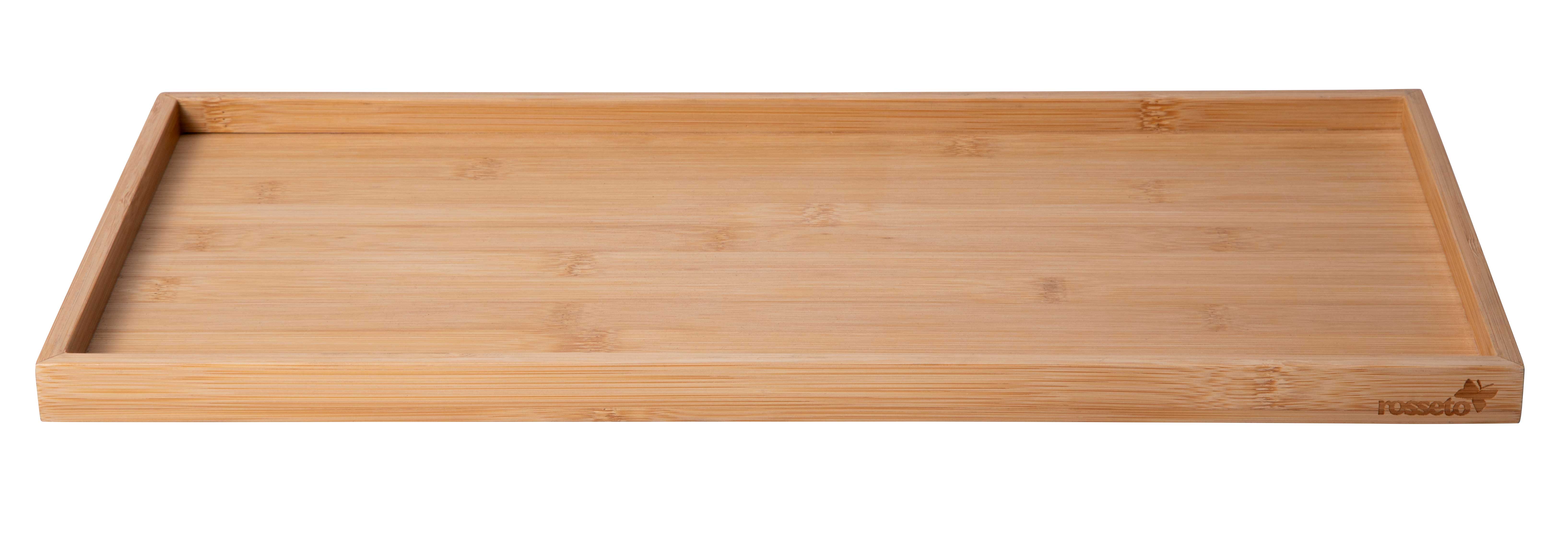 Rosseto SkyRize Medium Rectangle Bamboo Shelf, 17 x 8.5 x 1 inch