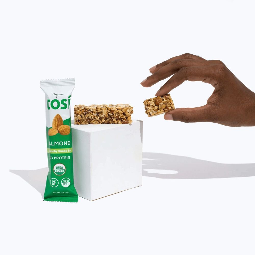 Tosi Almond Blueberry Crunchy Snack Bar, 1 Ounce -- 12 Per Case