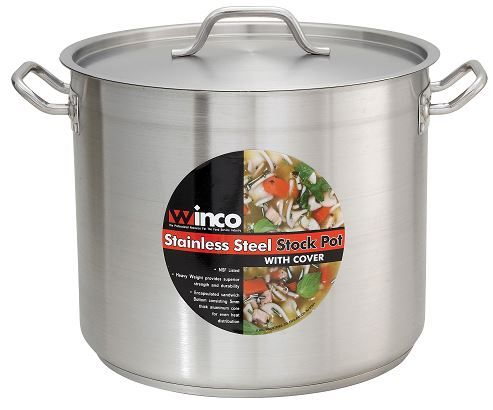 Winco 16 Quart Stock Pot Stainless Steel With Cover