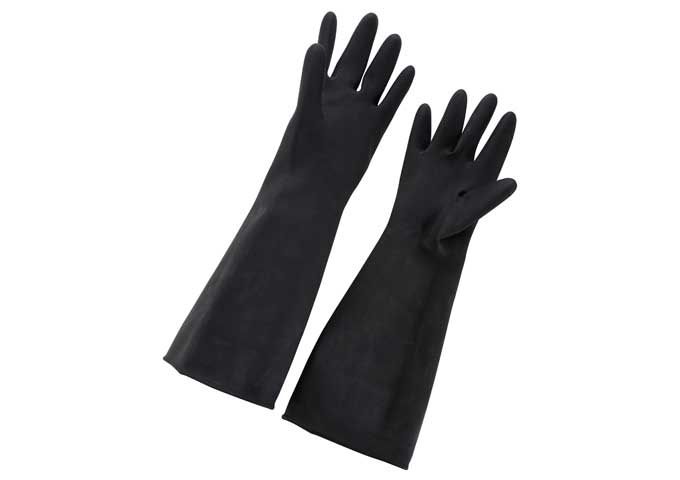 Winco Black Natural Latex Glove, 10 X 18 Inch -- 1 Pair.