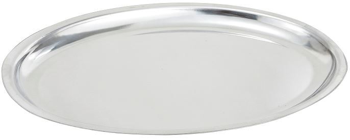 Winco Stainless Steel Oval Sizzling Platter, 11 Inch