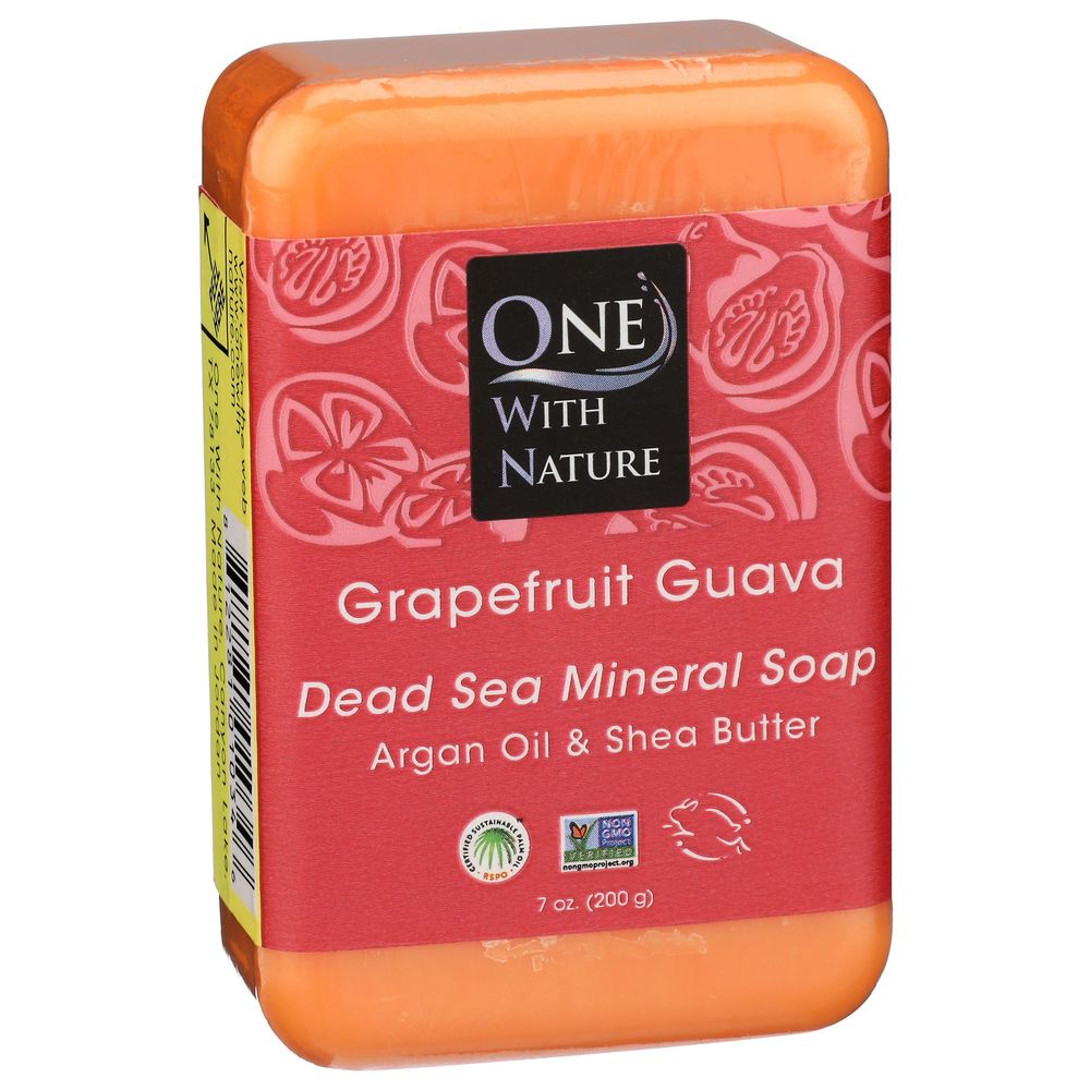 One With Nature Grapefruit Guava Soap Bar, 7 Ounce -- 3 per case