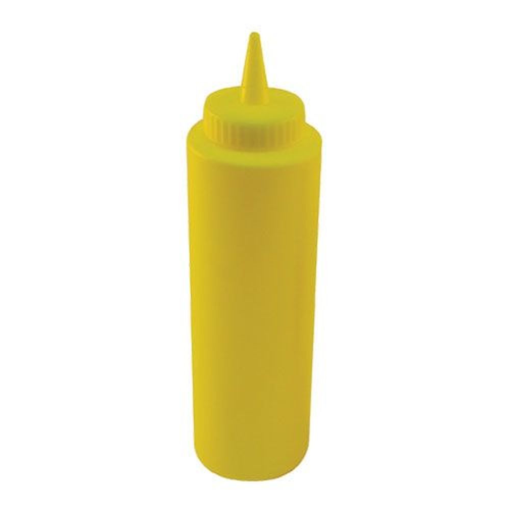 Winco Psb-12y Plastic Yellow Regular Squeeze Bottle, 12 Ounce Capacity