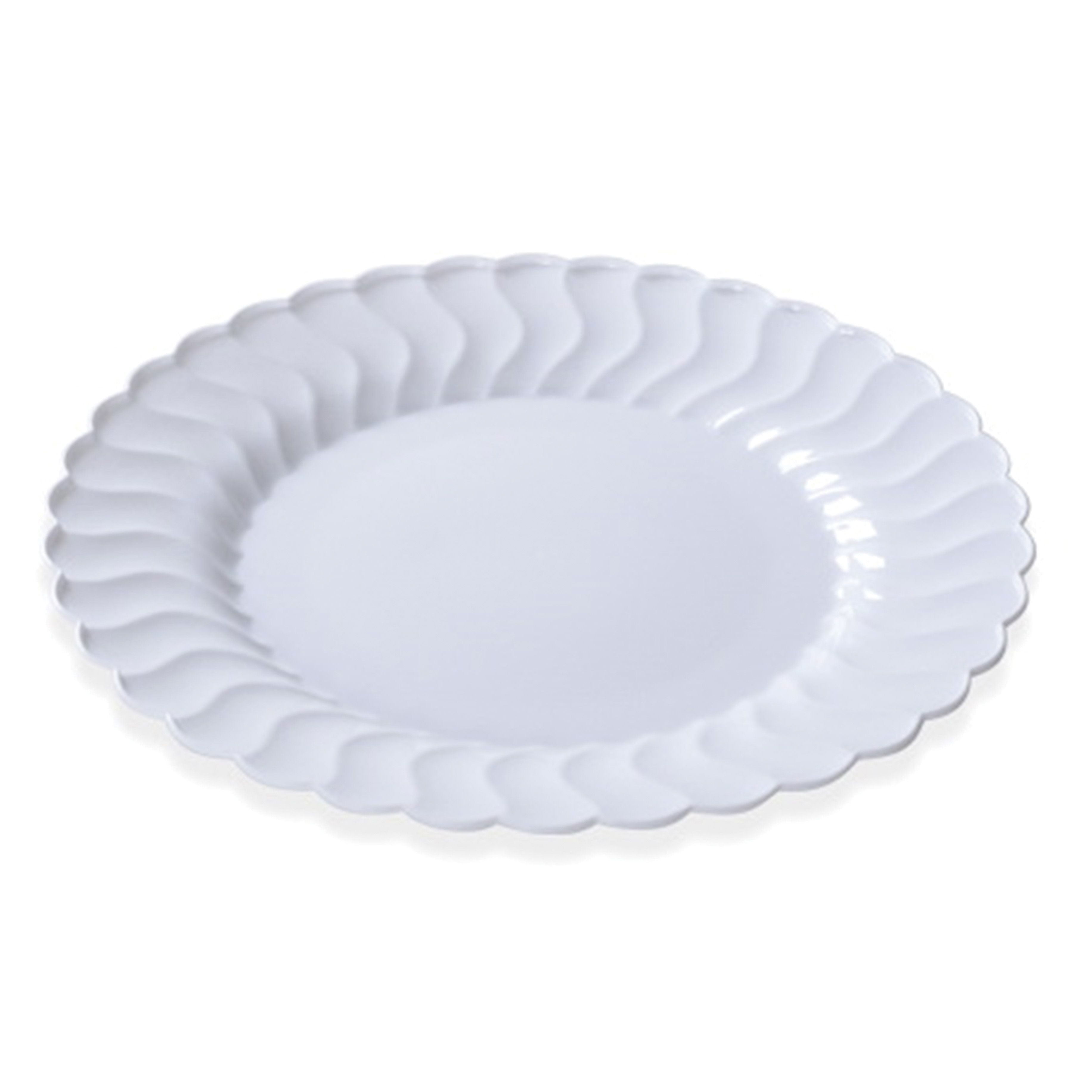 Fineline Settings Flairware Clear Plastic Dinner Plate, 10.25 inch -- 144 per case