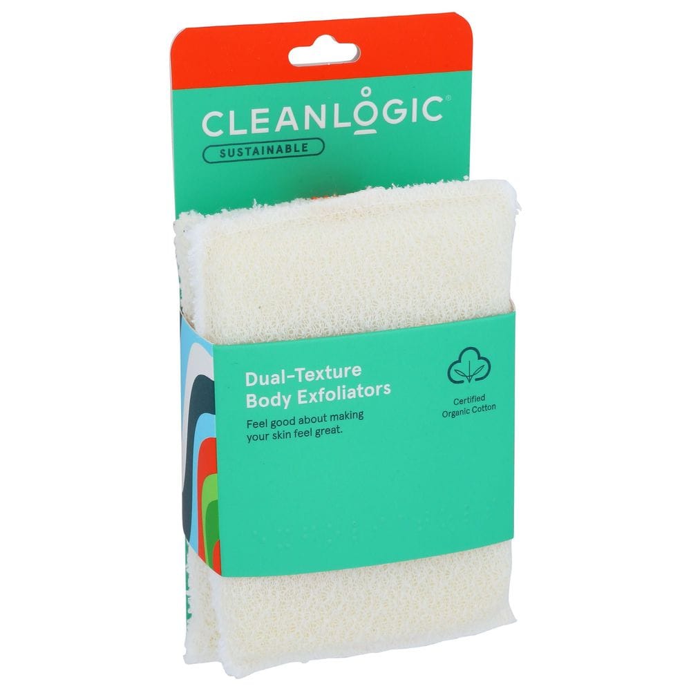 Cleanlogic Sustainable Dual Texture Body Exfoliators, 2 Count -- 6 Per Case