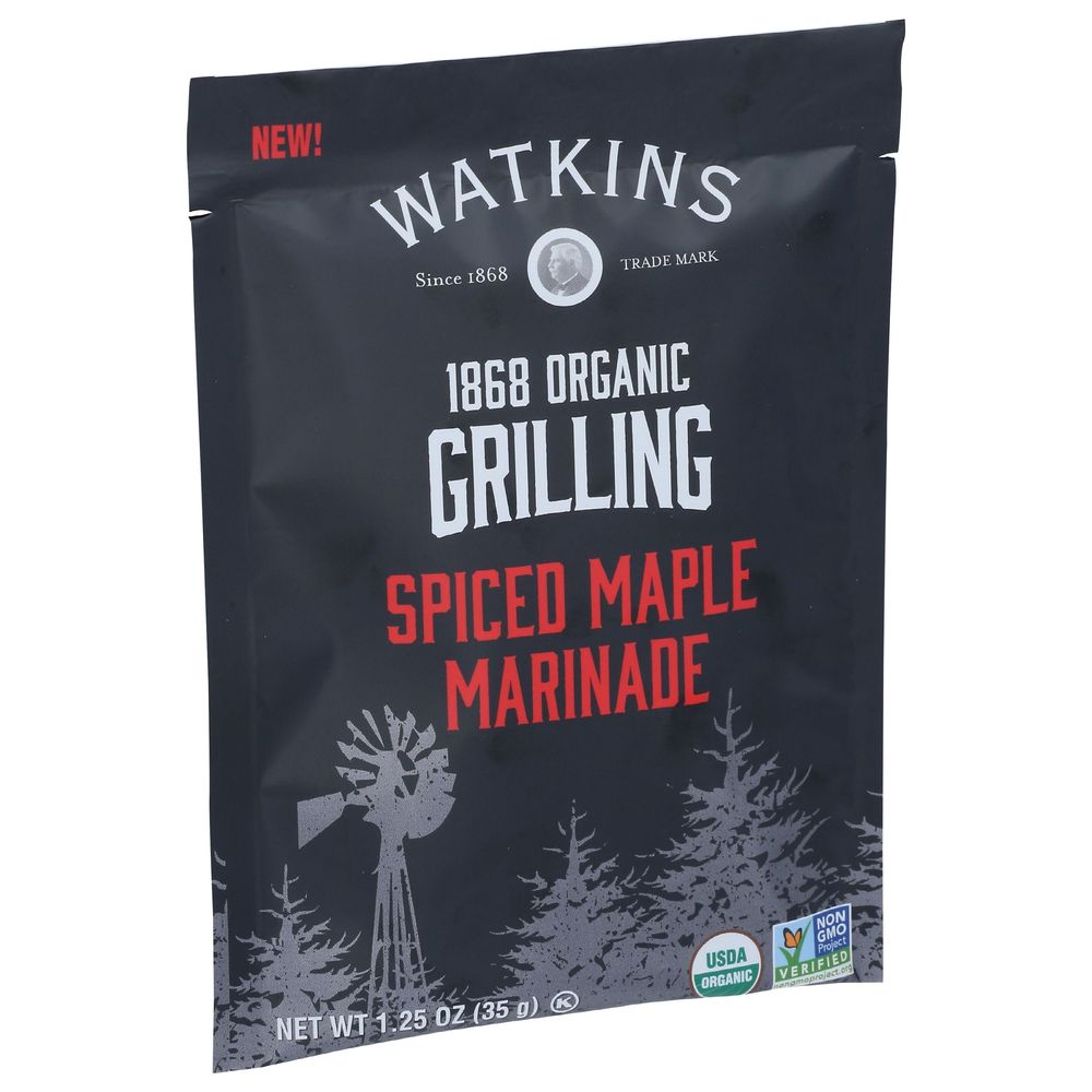 Watkins Organic Grillng Spiced Maple Marinade, 1.25 Ounce -- 12 per case
