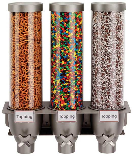 Rosseto EZ Serv 3 Container Wall Mount Dispenser, 17.8 x 7.5 x 21 inch