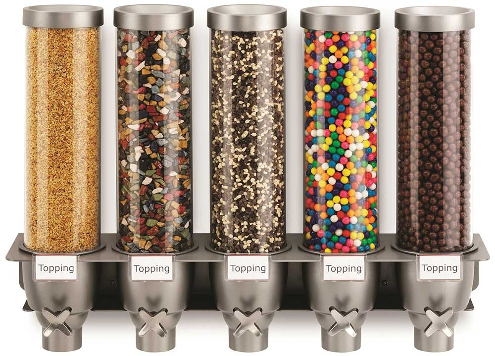 Rosseto EZ Serv 5 Container Wall Mount Dispenser, 29.25 x 7.5 x 21 inch