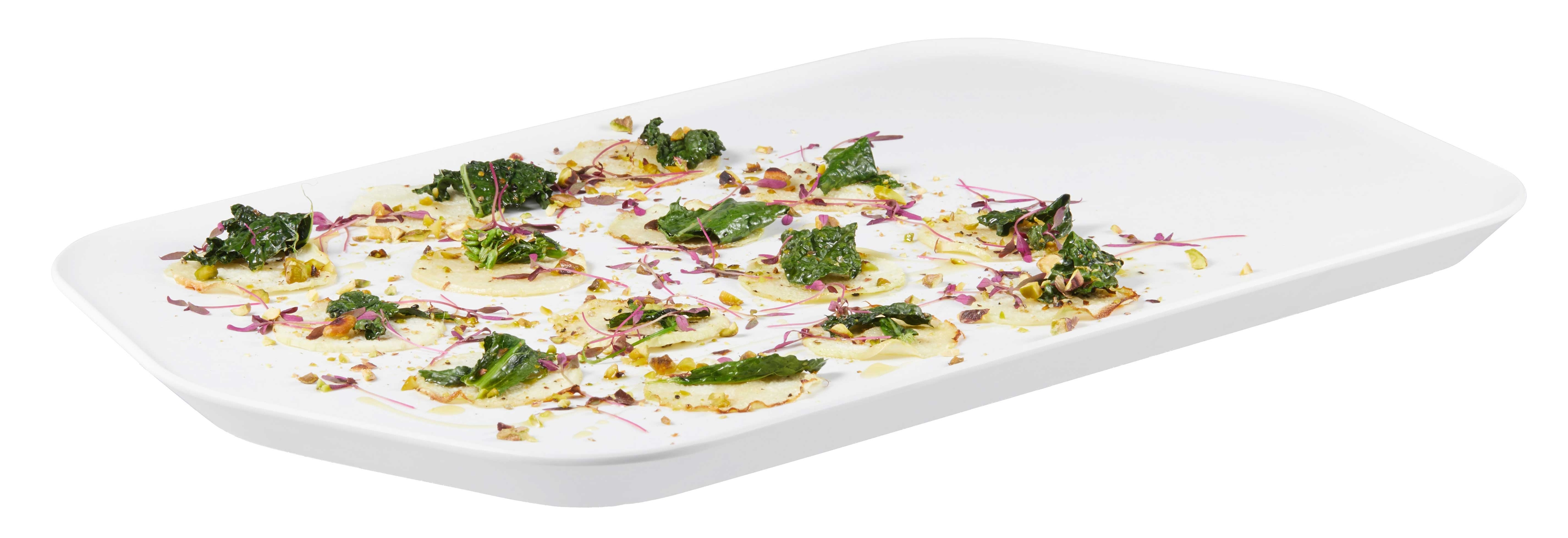 Rosseto Forme Melamine White Rectangle Tray, set of 3