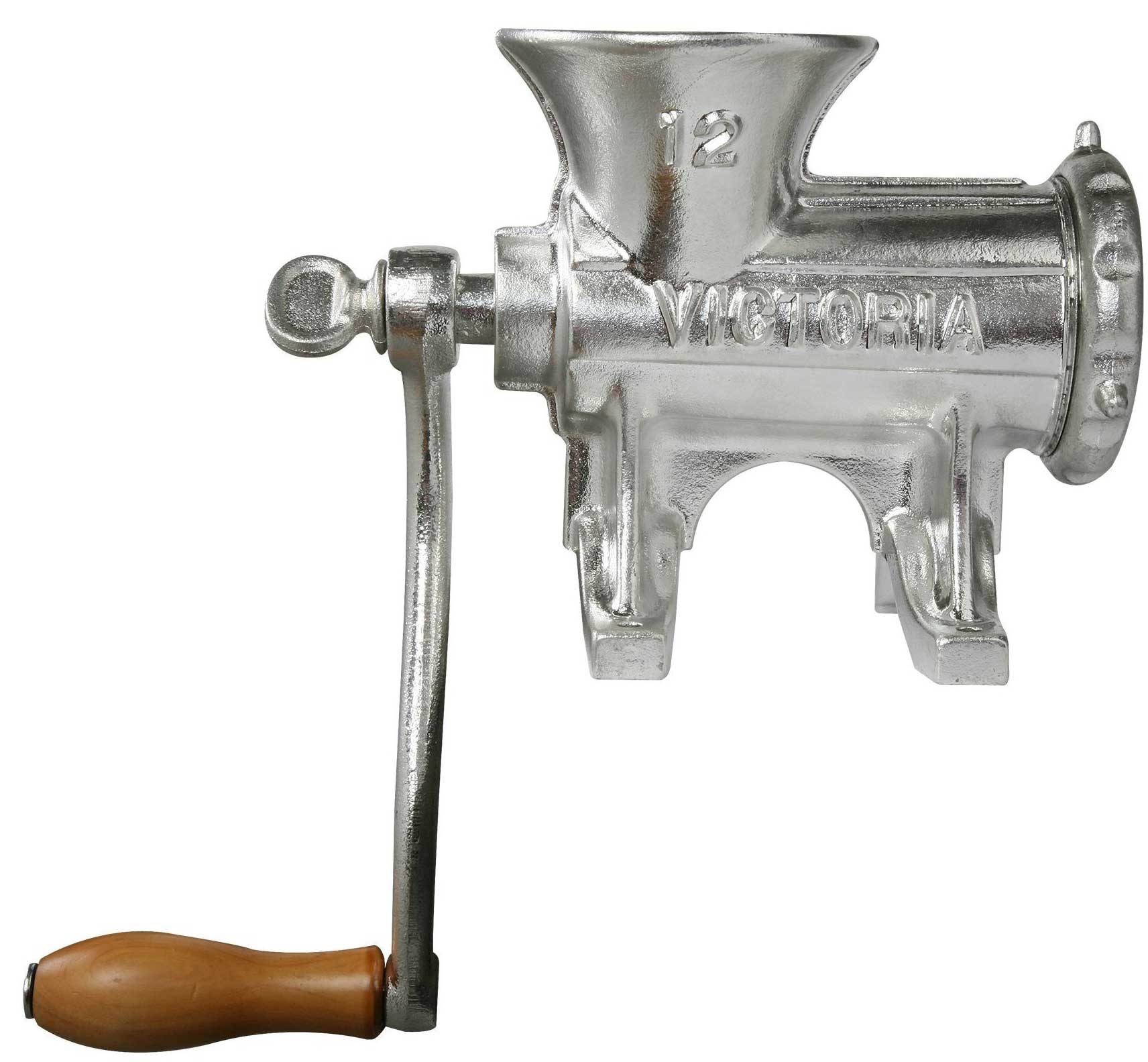 Victoria Tinned Cast Iron Number 12 Meat Grinder with Table Clamp -- 3 per case