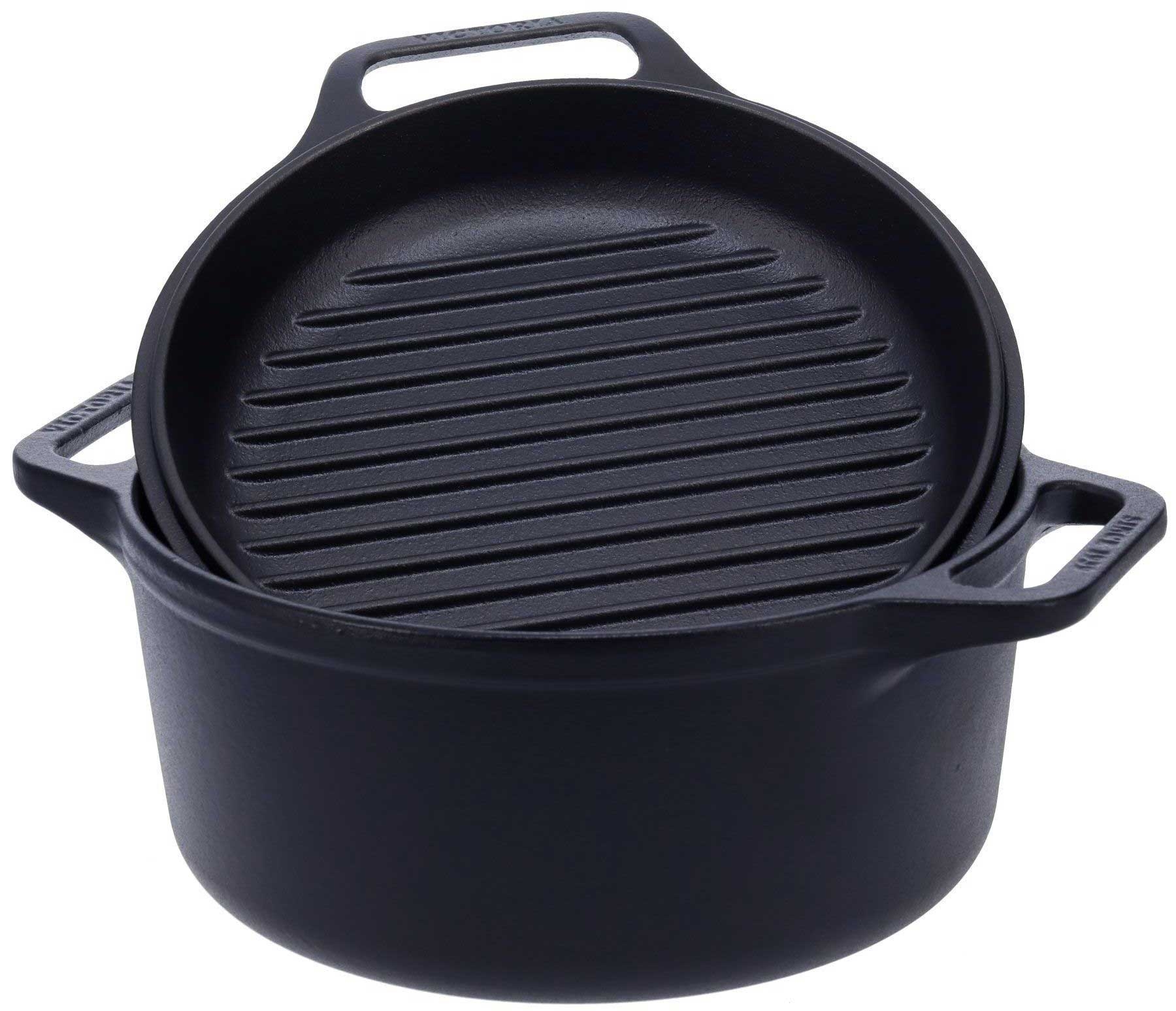 Victoria Dutch Oven Combo Cooker, 6 Quart -- 2 per case