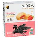 Olyra Organic Strawberry Fruit Filled Breakfast Biscuits, 5.3 Ounce -- 6 per case