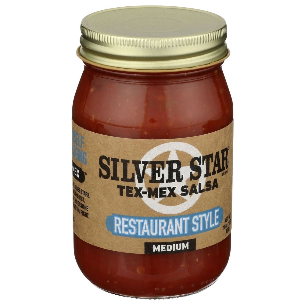 Silver Star Medium Restaurant Style Tex-Mex Salsa, 16 Ounce -- 6 per case