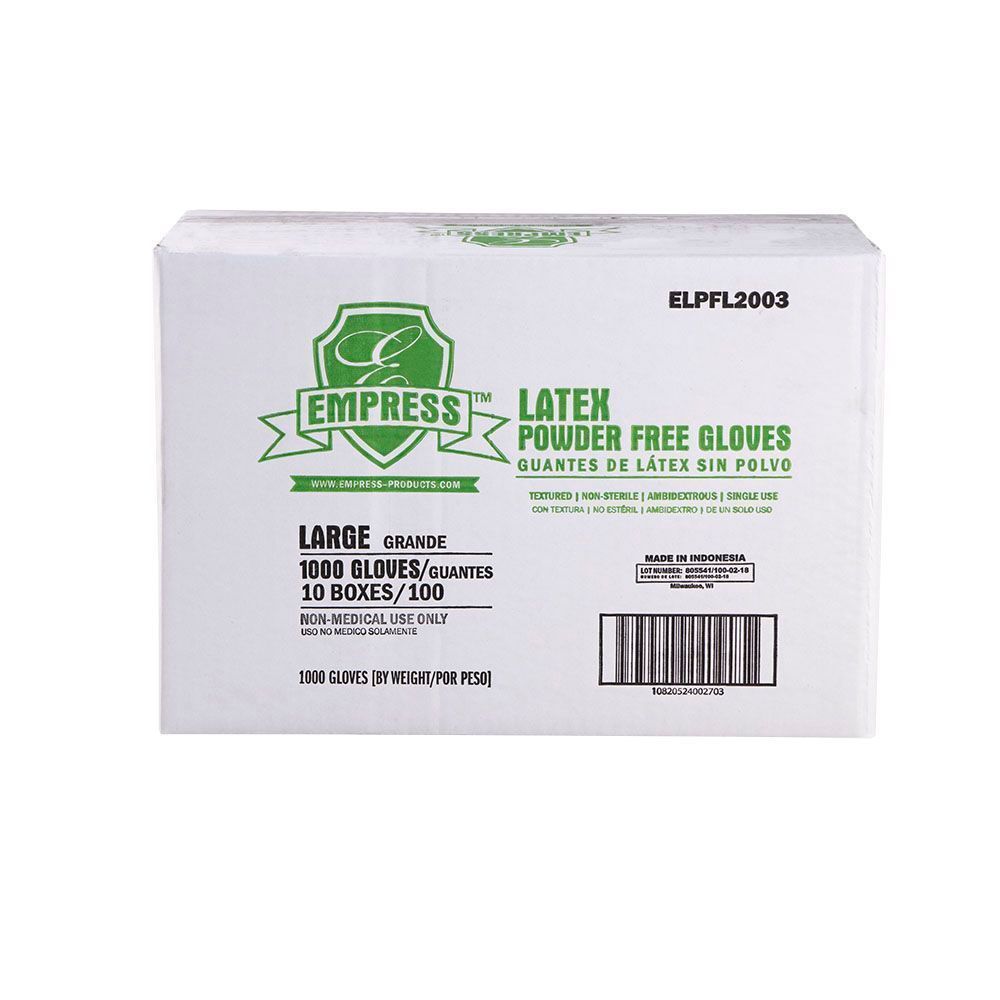 Empress Large Powder Free Latex Glove -- 1000 Per Case
