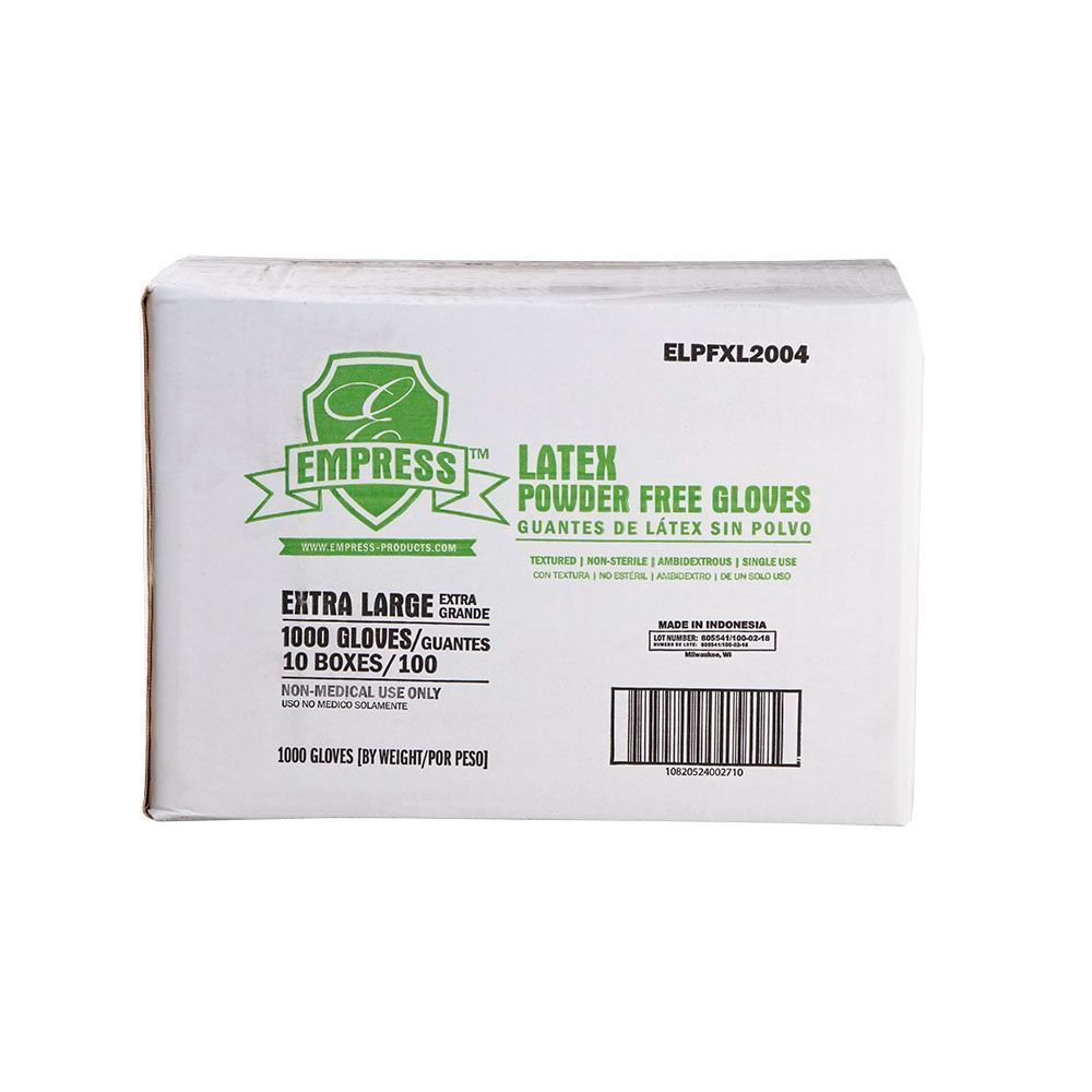 Empress Extra Large Powder Free Latex Glove -- 1000 Per Case