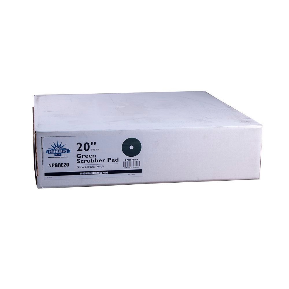 Performance Plus Green Round Scrubber Pad, 20 inch -- 5 per case