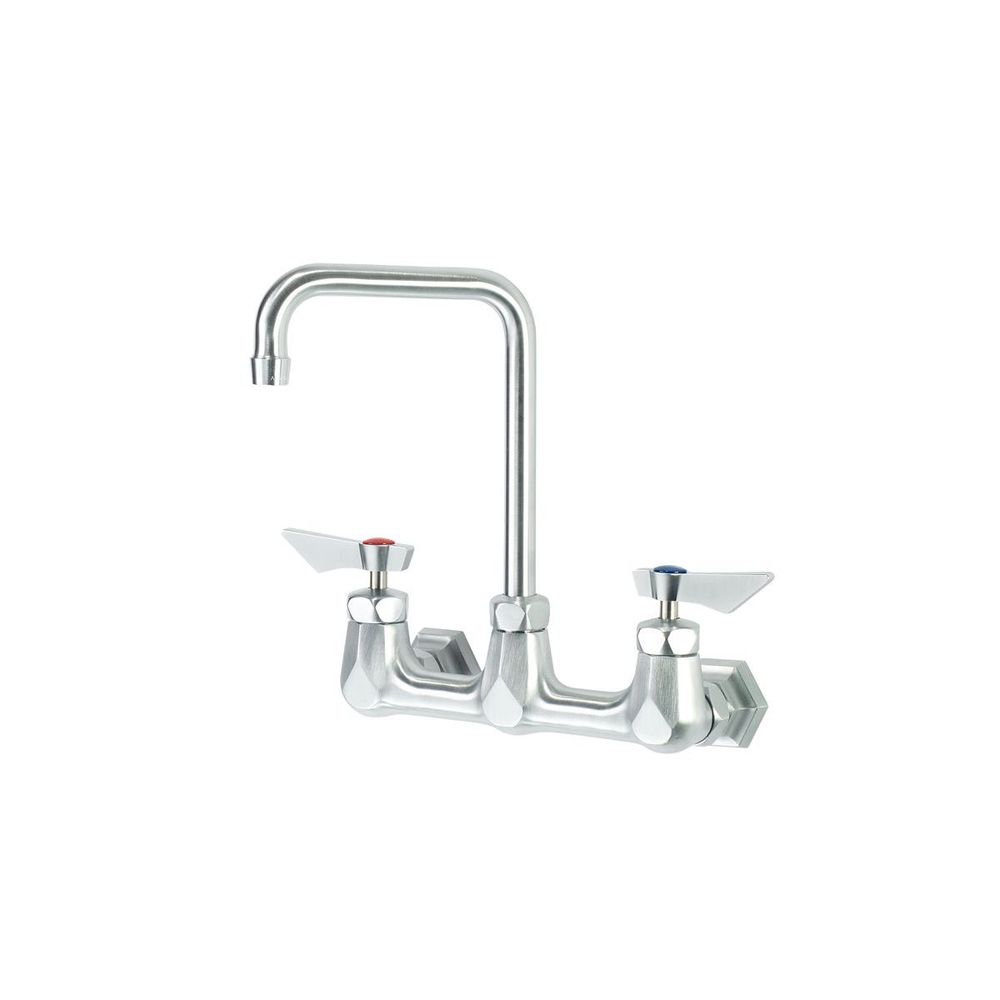 Krowne Diamond Series 8 inch Center Wall Mount Faucet with 6 inch Wide Double Bend Spout