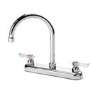 Krowne Silver Series 8 inch Center Deck Mount Faucet with 6 inch Wide Gooseneck Spout