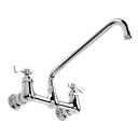Krowne Royal Series 8 inch Center Wall Mount Faucet with 12 inch Swing Spout