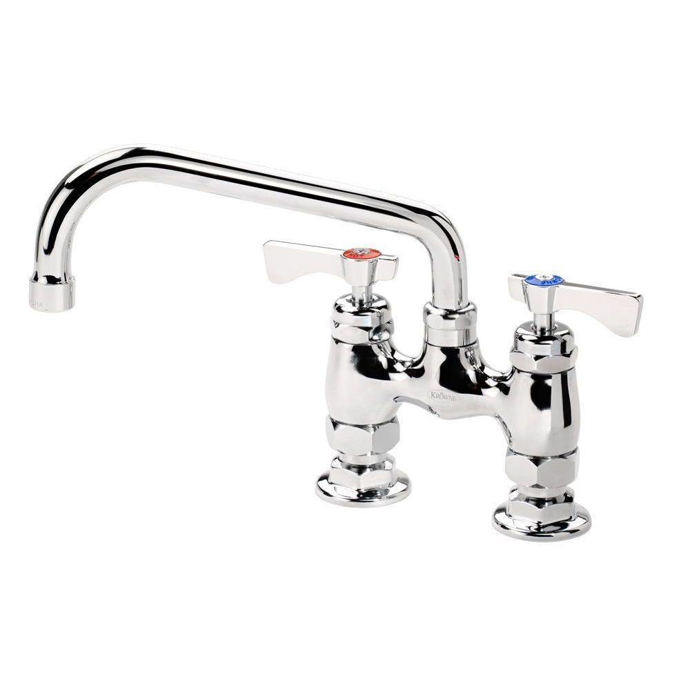 Krowne Royal Series 4 inch Center Raised Deck Mount Faucet with 8 inch Spout