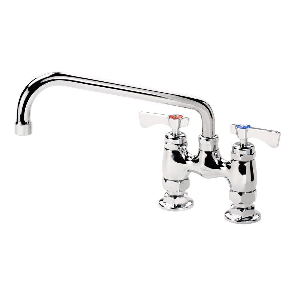 Krowne Royal Series 4 inch Center Raised Deck Mount Faucet with 10 inch Spout