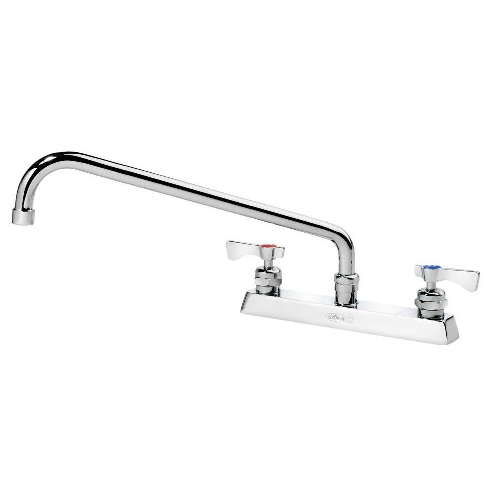 Krowne Royal Series 8 inch Center Deck Mount Faucet with 14 inch Spout
