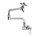 Krowne Royal Series Single Hole Wall Mount Pot Filler Faucet with 12 inch Jointed Spout