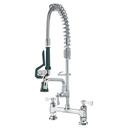 Krowne Royal Series 8 inch Raised Deck Mount Space Saver Pre-Rinse with Add-On Faucet and 8 inch Spout