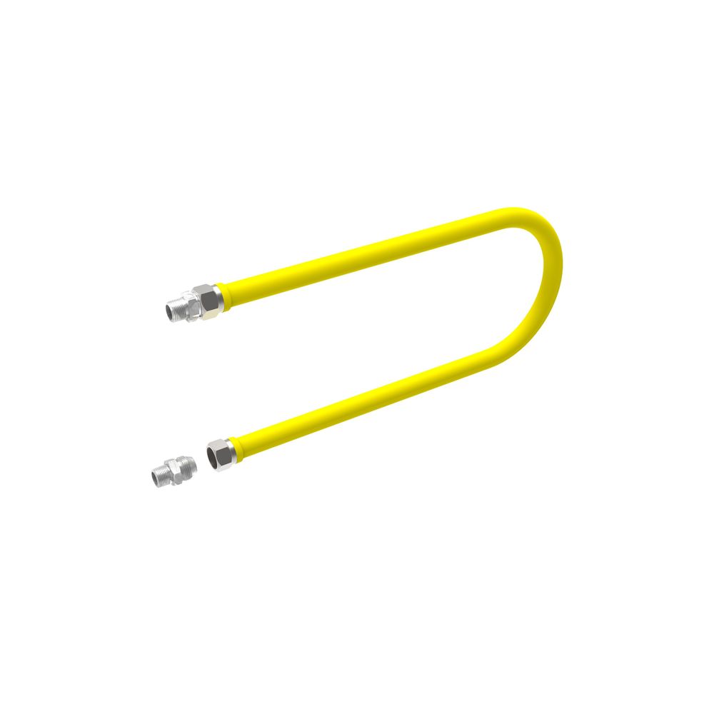 Krowne Royal Series 0.5 inch Stationary Gas Connector in Poly Bag, 36 inch Long