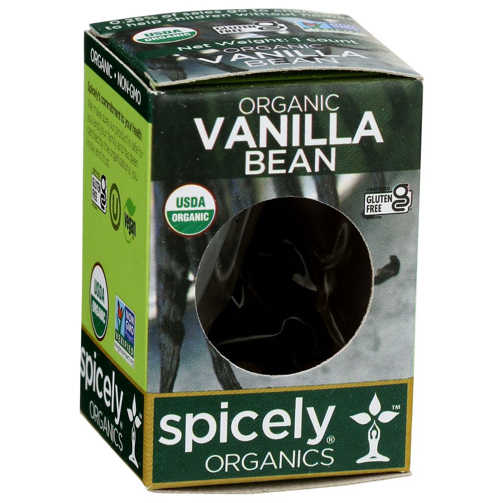 Spicely Organics Vanilla Bean, 0.2 Ounce Box -- 6 per case