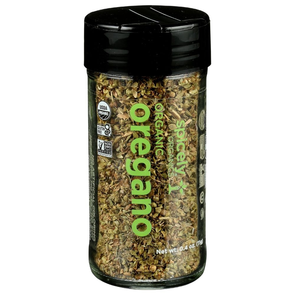 Spicely Organics Oregano, 0.4 Ounce Glass Jar -- 3 Per Case