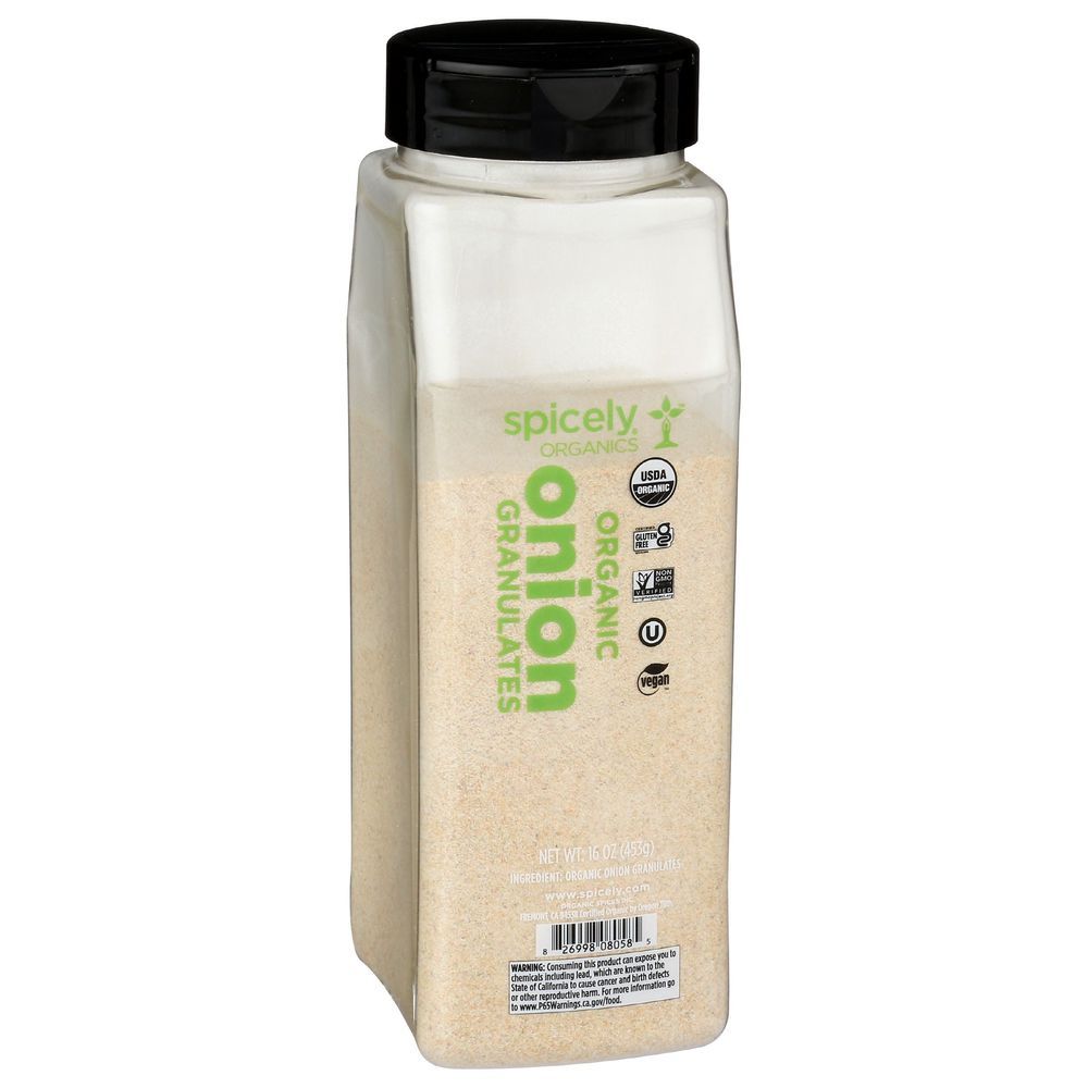 Spicely Organics Onion Granulates, 16 Ounce -- 2 Per Case
