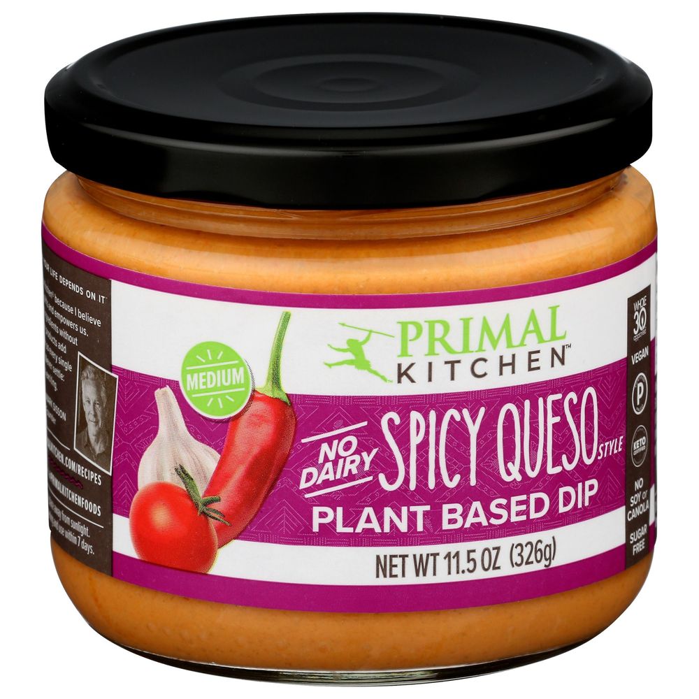 Primal Kitchen Spicy Queso Style Plant Based Dip, 11.5 Ounce -- 6 per case