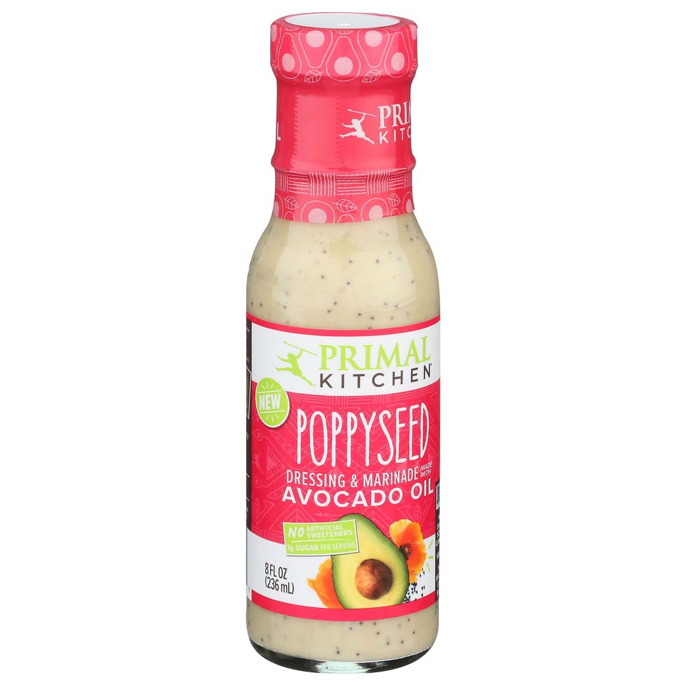 Primal Kitchen Poppyseed Avocado Oil, 8 Fluid Ounce -- 6 per case