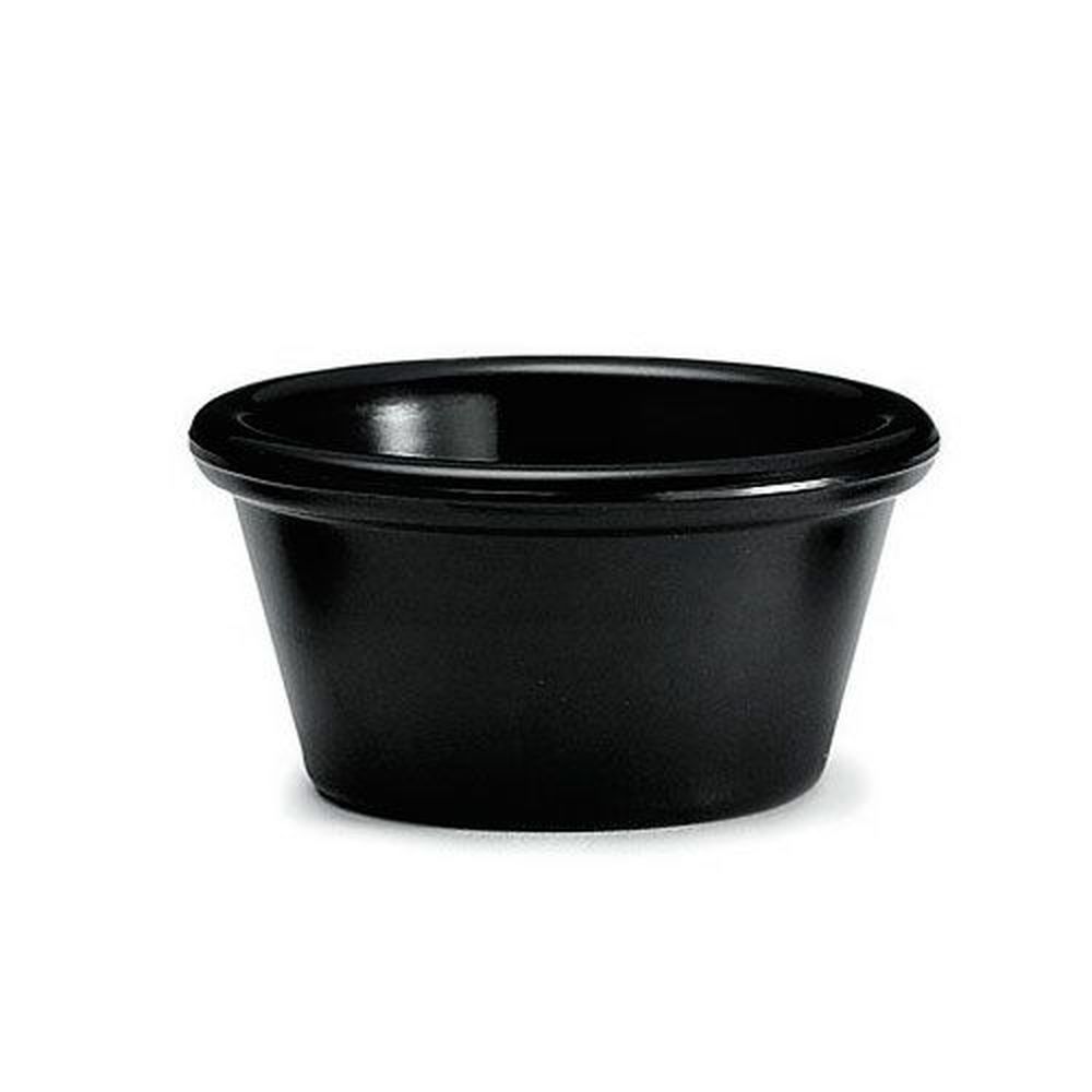 Winco Rp-2k Melamine Black Plain Ramekin, 2 Ounce Capacity