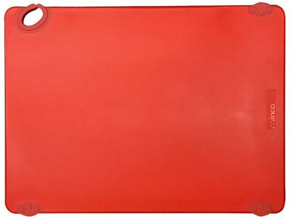 Winco Statik Board Red Cutting Board with Hook, 15 x 20 x 1/2 inch -- 6 per case