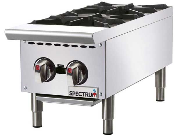 Winco Stainless Steel Spectrum 4 Burner Natural / Lp Gas Hot Plate, 24 Inch