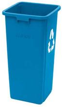 Winco Blue Tall Square Recycle Trash Can, 23 Gallon