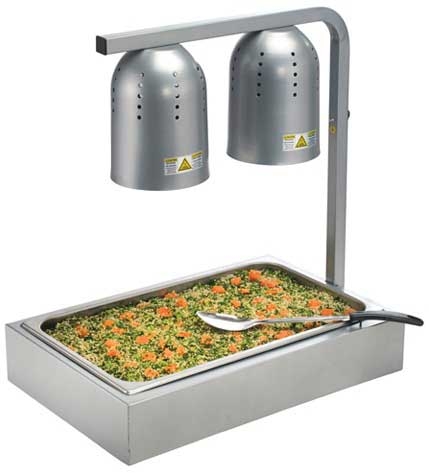 Winco Gray Universal Dump Station Pan Holder for ESH-1 Electric Strip Heater, EHL-2, EHL-2C Heat Lamp -- 6 per case