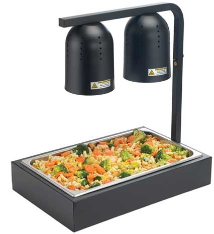 Winco Black Universal Dump Station Pan Holder for EHL-3C Electric Heat Lamp -- 6 per case