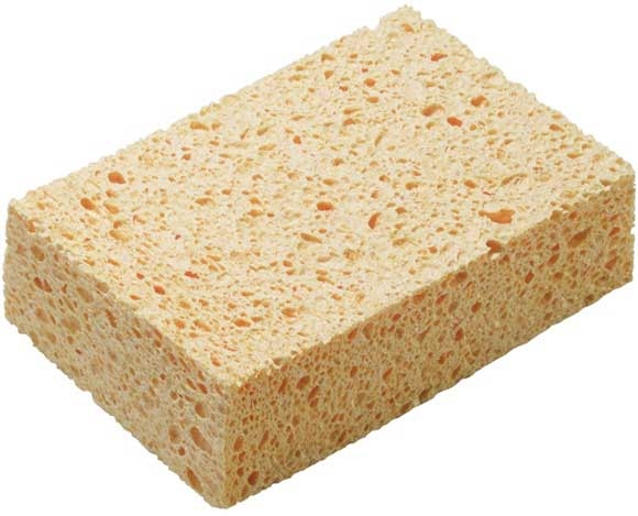 Winco Biodegradable Cellulose Sponge, 6 x 4 1/4 x 1 1/2 inch - 3 pieces per pack -- 10 packs per case