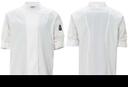Winco Signature Chef White Tapered Fit Small Ventilated Chef Jacket with Roll Tab Sleeve -- 24 per case