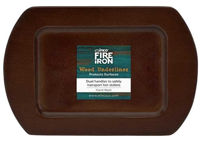 Winco Fireiron Rectangular Wood Underliner For Casm-5rt Mini Induction Server -- 48 Per Case
