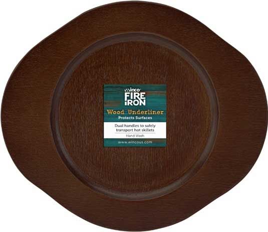 Winco Fireiron Round Wood Underliner For Casm-6r Mini Induction Server -- 48 Per Case