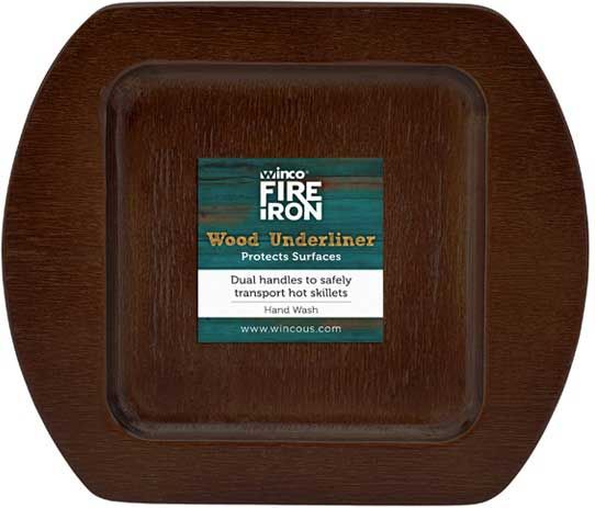 Winco Fireiron Square Wood Underliner For Casm-4s Induction Server -- 48 Per Case